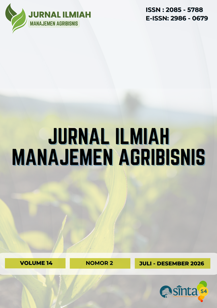 					View Vol. 14 No. 2 (2026): Vol. 14 No. 2 (Juli - Desember 2026) Jurnal Ilmiah Manajemen Agribisnis 
				